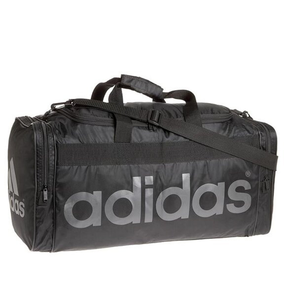 adidas Black TreFoil Santiago Duffle Travel Weekender Workout Bag - Picture 5 of 5